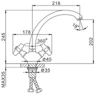 Товар: Смеситель для кухни Frap H18 F4218 Хром - фото 9 Смеситель для кухни Frap H18 F4218 Хром — фото 9, Смесители для кухни
