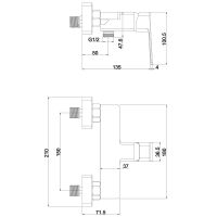 Товар: Смеситель для душа beWash Eterne BVMM0SH447 Хром - фото 2 Смеситель для душа beWash Eterne BVMM0SH447 Хром — фото 2, Смесители