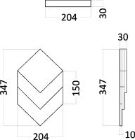 Гипсовая 3д панель Artpole Elementary Grand E-0140 204x347 мм — фото 5, Гипсовые 3Д панели