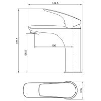 Смеситель для раковины Aquanet Atletic AF310-10С Хром арт-216760 — фото 7, Смесители для раковины