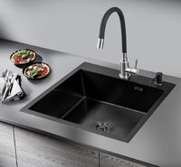 Кухонная мойка Ростовская Мануфактура Сантехники 50 MR-5050BL Графит — фото 3, Кухонные мойки