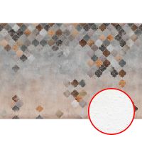 Фреска Ortograf Splendo 31757 Фактура бархат FX Флизелин (4*2,7) Серый/Коричневый, Ромб/Штукатурка — фото 1, Фрески