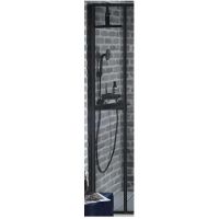 Душевая стенка Jacob Delafon Nouvelle Vague 30 E94WI30-MZ профиль Черный стекло зеркальное — фото 1, Боковые стенки