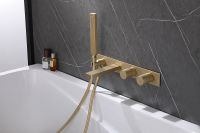 Смеситель для ванны Abber Rund AF8730G Золото матовое — фото 3, Смеситель для ванны