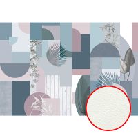 Фреска Ortograf Forma 32640 Фактура флок FLK Флизелин (4*2,7) Синий/Разноцветный, Геометрия/Абстракция — фото 1, Фрески