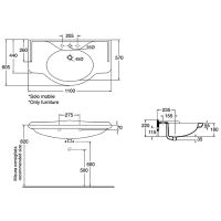 Раковина Azzurra Giunone 110 GIU200110/ALZA bi*1 Белая — фото 3, Раковины