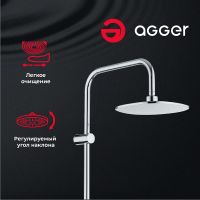 Товар: Душевая система Agger A2595000 Хром - фото 13 Душевая система Agger A2595000 Хром — фото 13, Душевые стойки