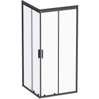 Душевой уголок AM.PM Gem 90х90 W90G-403-090BT профиль Черный матовый стекло прозрачное — фото 17, Квадратные душевые уголки