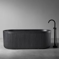 Ванна из искусственного камня Abber Stuttgart 170x75 AM9925B Черная матовая без гидромассажа — фото 1, Ванны из искусственного камня