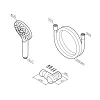 Душевой гарнитур AM.PM Like F0118022 Черный матовый — фото 10, Душевые гарнитуры