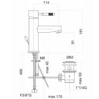 Товар: Смеситель для раковины Webert Rimini RI830102010 Золото - фото 4 Смеситель для раковины Webert Rimini RI830102010 Золото — фото 4, Смесители