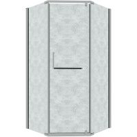 Душевой уголок Grossman Pragma 90х90 302.K33.03.9090.10.02 профиль Хром стекло шиншилла — фото 1, Душевые уголки