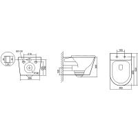 Унитаз Triton Verso VO-0832 Щ0000057971 подвесной с сиденьем Микролифт — фото 12, Унитазы