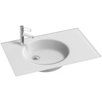 Раковина Jacob Delafon Odeon Rive Gauche 80 EB2562-DE1 Белая матовая — фото 1, Раковины встраиваемые сверху