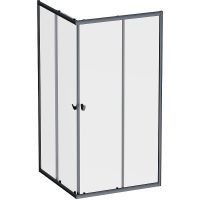 Душевой уголок AM.PM Sunny 100х100 W87G-403-100100-BT профиль Черный матовый стекло прозрачное — фото 1, Душевые уголки