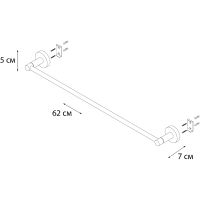 Полотенцедержатель Fixsen Comfort Gold FX-87001 Золото-сатин — фото 4, Полотенцедержатели