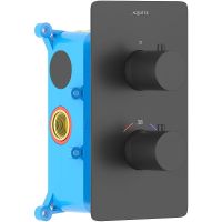 Смеситель для душа Aquatek Европа AQ1391MB с термостатом Черный матовый — фото 1, Смеситель для душа