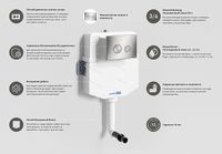 Товар: Смывной бачок WasserKRAFT Aller 10TLT.031.ME.BN01 для унитаза с клавишей смыва Никель - фото 5 Смывной бачок WasserKRAFT Aller 10TLT.031.ME.BN01 для унитаза с клавишей смыва Никель — фото 5, Инсталляции