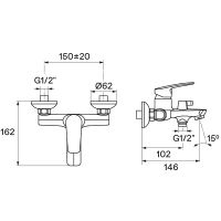 Товар: Смеситель для ванны Santek Марион WH5A10006C001 Хром - фото 10 Смеситель для ванны Santek Марион WH5A10006C001 Хром — фото 10, Смеситель для ванны