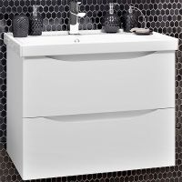 Тумба под раковину Opadiris Элеганс 70 00-00006756 подвесная Белая матовая — фото 1, Мебель для ванной