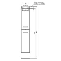 Шкаф пенал Aquanet Лукка 30 178953 подвесной Белый глянцевый — фото 9, Пеналы для ванной комнаты