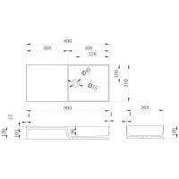 Товар: Раковина Abber Stein 80 AS2648 Белая матовая - фото 6 Раковина Abber Stein 80 AS2648 Белая матовая — фото 6, Раковины подвесные