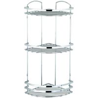 Полка корзина Tekno-tel LM009 угловая Хром — фото 1, Полки для ванной и душа