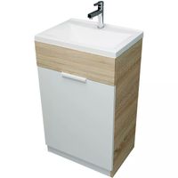 Тумба с раковиной 1MarKa Revo 50H Ц0000005037 Дуб Сонома — фото 1, Тумбы с раковиной