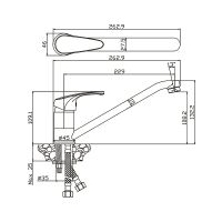 Товар: Смеситель для кухни Olive's Avila 02400-1AV Хром - фото 2 Смеситель для кухни Olive's Avila 02400-1AV Хром — фото 2, Смесители для кухни