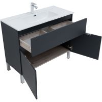 Тумба под раковину Aquanet Алвита New 100 277555 Антрацит — фото 7, Тумбы под раковину