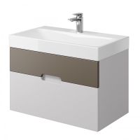 Тумба под раковину Creto Malibu 80 7-1078CapS подвесная Capuchino Soft — фото 2, Тумбы под раковину