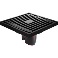 Душевой трап Orange 100x100 TR01-005b с Черной матовый решеткой — фото 1, Трапы для душа