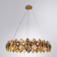 Люстра Divinare Rosalinda 7204/17 LM-12 Прозрачная Дымчатая Латунь — фото 4, Люстры