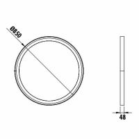 Товар: Зеркало Creavit Patara 85 PT4085.02.MBY с подсветкой Белое - фото 3 Зеркало Creavit Patara 85 PT4085.02.MBY с подсветкой Белое — фото 3, Мебель для ванной