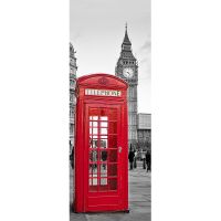 Фотообои Divino A-070 Фактура живопись Винил на флизелине (1*2,7) Серый/Красный, Город — фото 2, Обои для стен