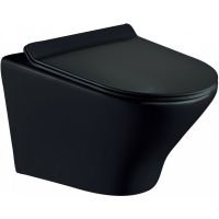 Унитаз Esbano Aster ESUPASTEBM подвесной Черный матовый с сиденьем Микролифт — фото 1, Подвесные унитазы