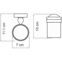 Стакан для зубных щеток WasserKRAFT Diemel K-2228 Хром — фото 3, Мыльницы