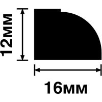 Молдинг HIWOOD D16V1 2700x16x12 мм — фото 3, Молдинги