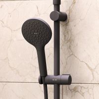 Комплект душевого уголка с душевой системой и аксессуарами AM.PM Gem S 120x80 WK93ER профиль Черный матовый стекло прозрачное — фото 21, Душевые уголки