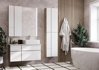 Товар: Тумба под раковину Aquaton Мишель 100 1A244101MIX40 подвесная Дуб эндгрейн Белая - фото 13 Тумба под раковину Aquaton Мишель 100 1A244101MIX40 подвесная Дуб эндгрейн Белая — фото 13, Мебель для ванной