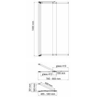 Товар: Шторка на ванну WasserKRAFT Dill 80 61S02-80WS Fixed профиль Черный стекло прозрачное - фото 4 Шторка на ванну WasserKRAFT Dill 80 61S02-80WS Fixed профиль Черный стекло прозрачное — фото 4, Неподвижные шторки для ванной