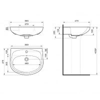 Раковина Santek Анимо 60 Подвесная — фото 4, Раковины