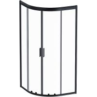 Комплект душевого уголка с душевой системой и аксессуарами AM.PM Gem 90x90 WK90EN профиль Черный матовый стекло прозрачное — фото 6, Душевые уголки четверть круга