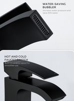 Смеситель для раковины Gappo G07-6 Черный матовый арт-G1007-6 — фото 4, Смесители для раковины