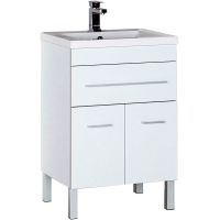 Тумба с раковиной Aquanet Верона 58 213028 Белая — фото 1, Тумбы с раковиной