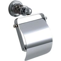 Держатель туалетной бумаги Boheme Murano 10901-B-CR с крышкой Хром Черный — фото 1, Держатели туалетной бумаги