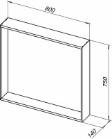 Зеркало Allen Brau Reality 80 1.32018.03 с подсветкой Латунь браш с сенсорным выключателем — фото 7, Зеркала в ванную комнату