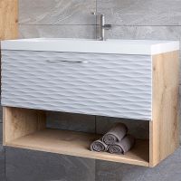 Тумба под раковину Stella Polar Ундина 70 SP-00001060 подвесная Белая Бунратти — фото 1, Мебель для ванной