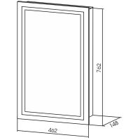 Зеркальный шкаф Silver Mirrors Hamburg White 46 LED-00002670 с подсветкой Белый с механическим выключателем — фото 20, Мебель для ванной