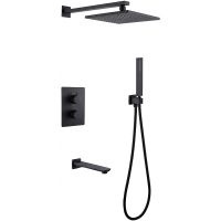 Товар: Душевая система Abber Insel AF8050B с термостатом Черная матовая - фото 1 Душевая система Abber Insel AF8050B с термостатом Черная матовая — фото 1, Встраиваемые душевые комплекты